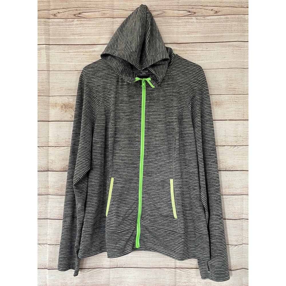 Lukka Womens Athletic Zip Front Hoodie Sweatshirt Size XXL 2XL Thumbholes